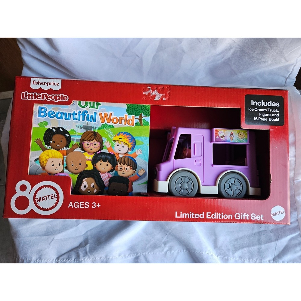 NEW Fisher-Price Little People Lot of 3 Book, Figure and Truck Limited Edition